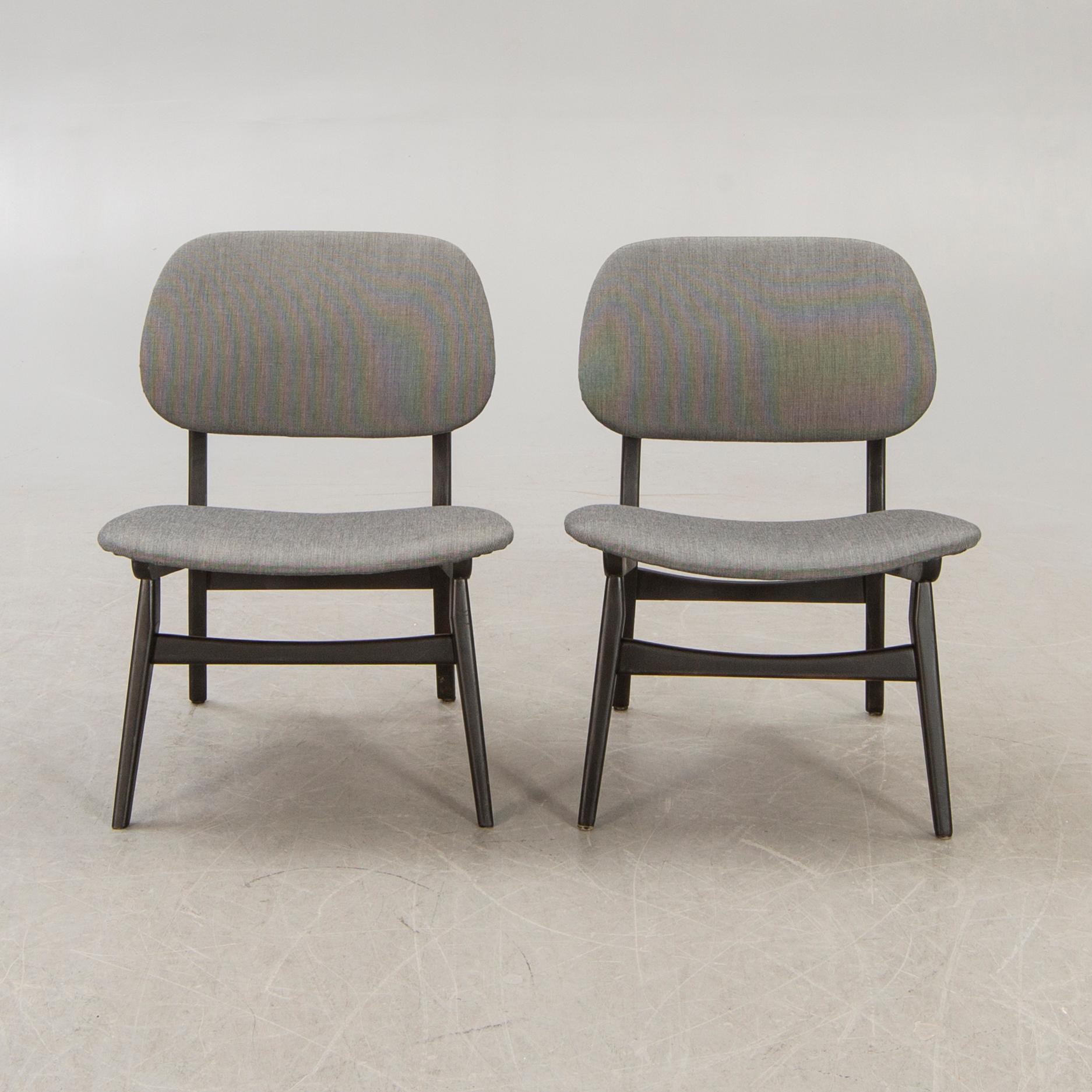 Chairs, a pair, 1950s-60s.