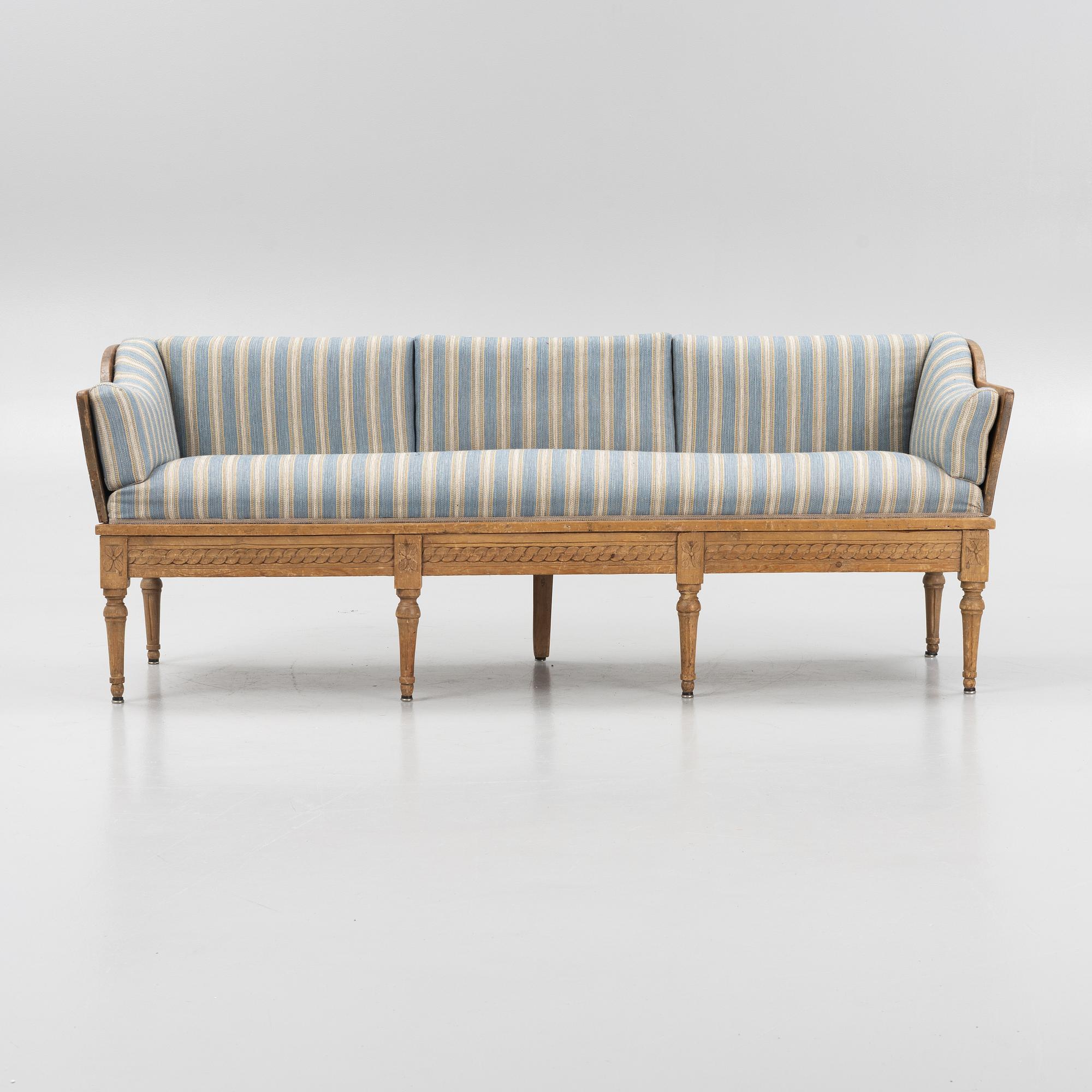 Trågsoffa, gustaviansk, tidigt 1800-tal.