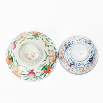 Parti, porslin, nio delar. Kina, 1900-tal.