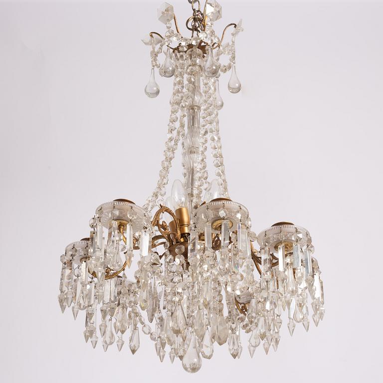 Chandelier, Sweden, late 19th century, Oscarian period.