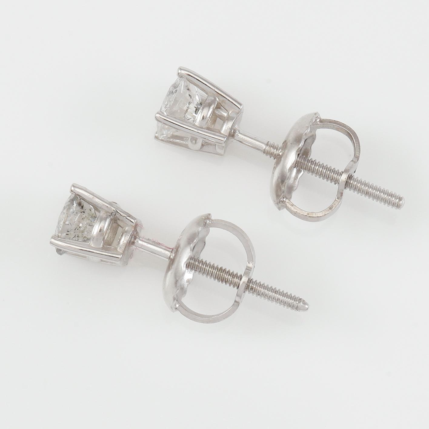 ÖRHÄNGEN, 1 par, 14K vitguld och diamanter tot ca 0.40 ct.