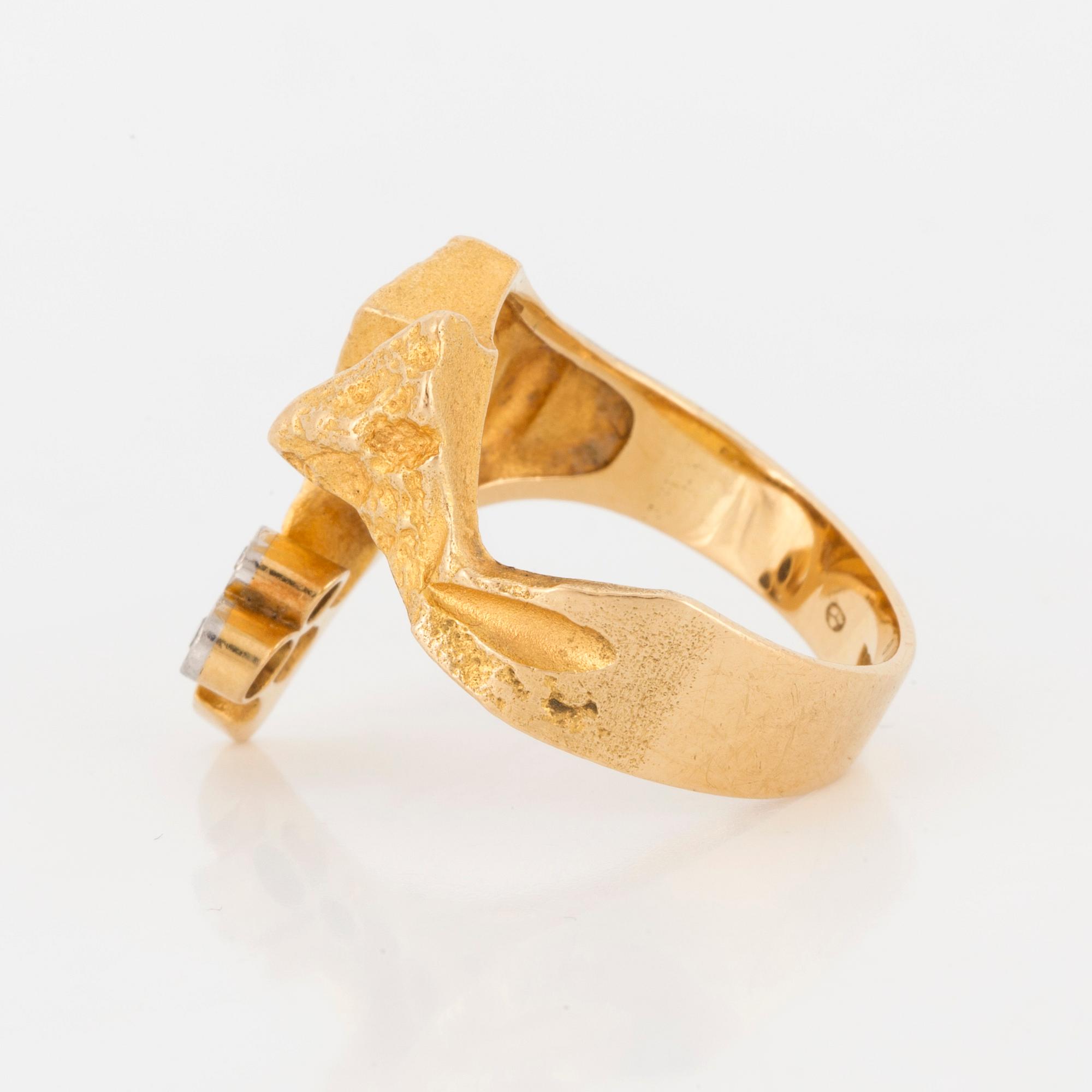 RING, med diamanter, Lapponia 1974.