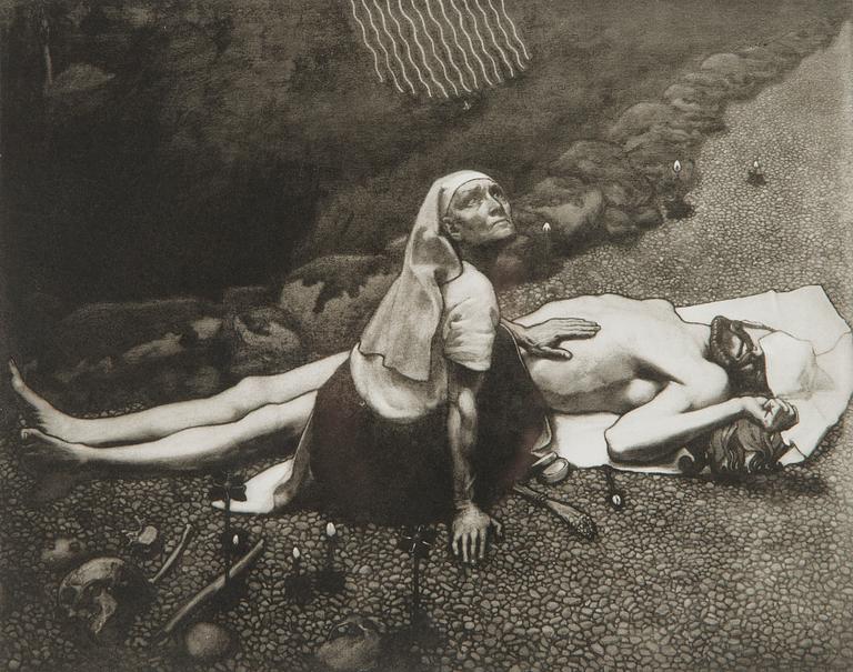 Akseli Gallen-Kallela, "Lemminkäisen äiti".