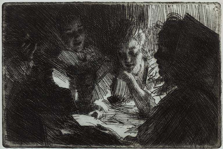 ANDERS ZORN, Etsning, 1903, signerad med blyerts.