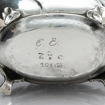 A Swedish Rococo 18th Century silver sugar-casket, marks of Petter Davidsson, Norrköping 1750.