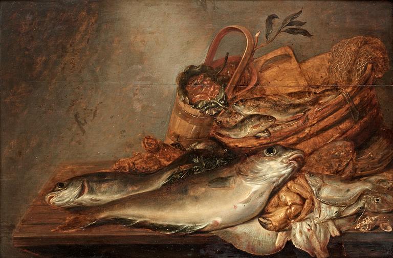Pieter van Schaeyenborgh, Stilleben med fiskar och skaldjur.