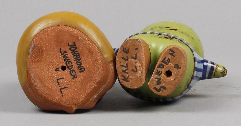 FIGURINER, 2 st, stengods, Lisa Larson, Gustavsberg.