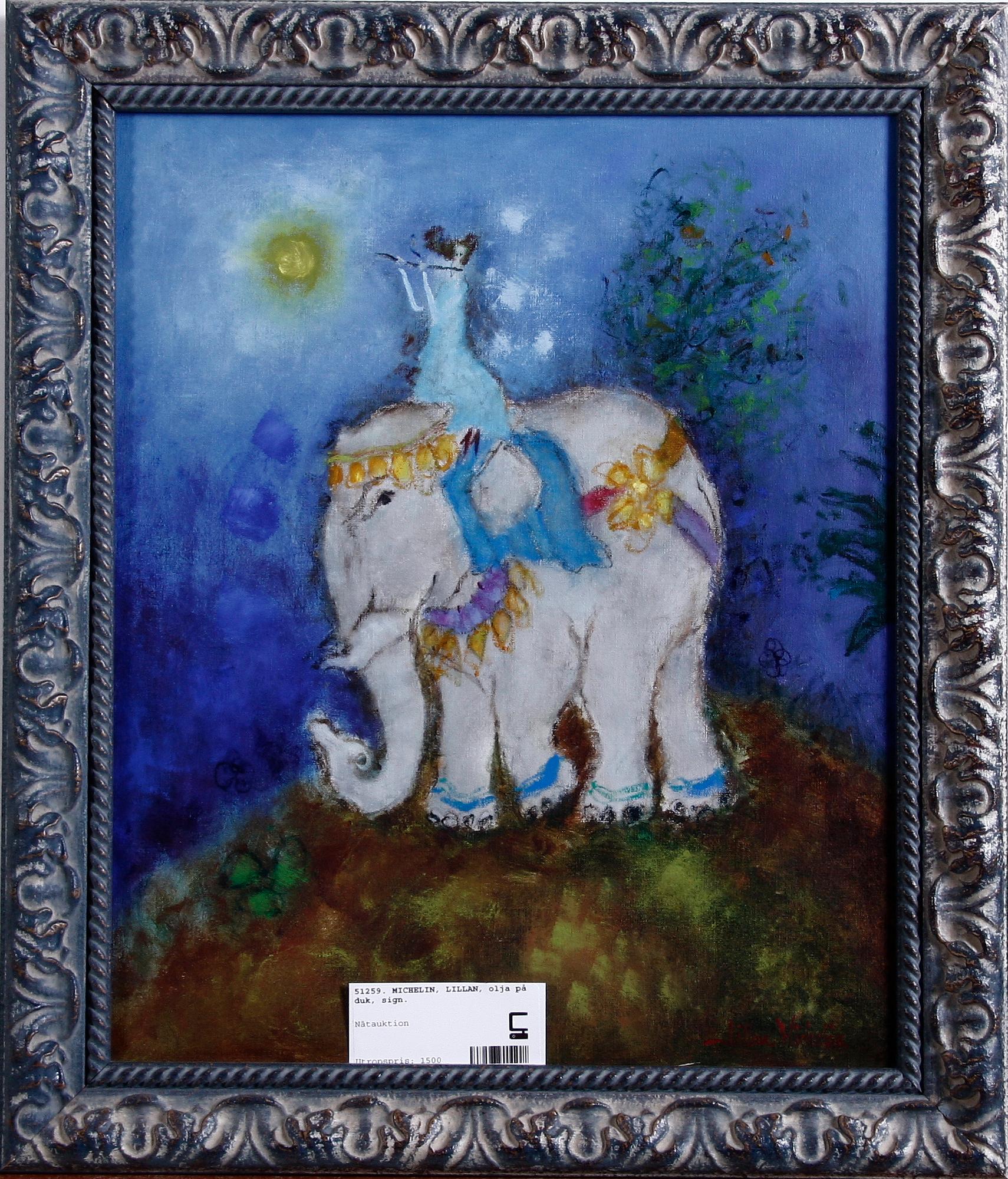 MICHELIN, LILLAN, olja på duk, sign.