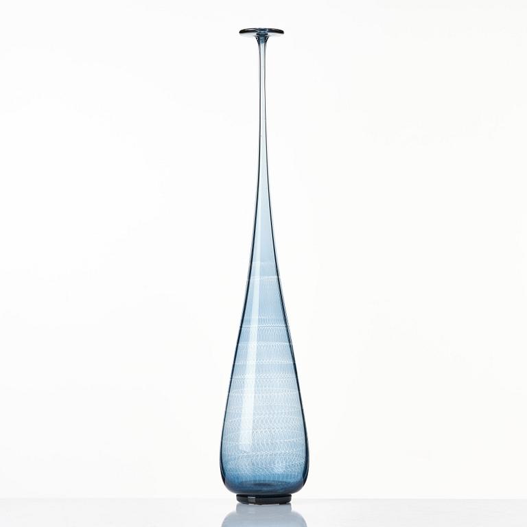 Nils Landberg, a glass vase, Orrefors, Sweden 1964.