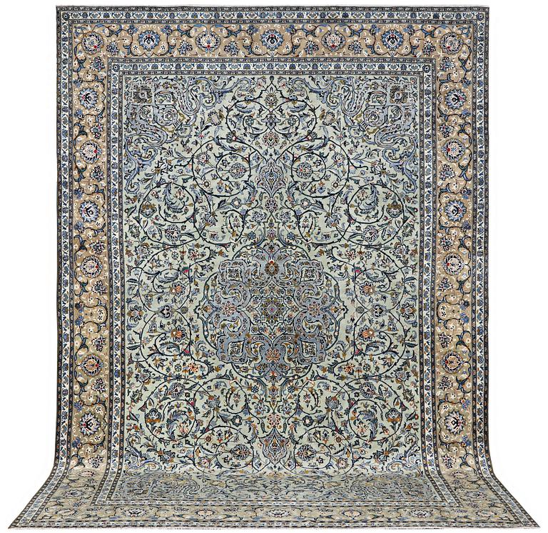 A carpet, Kashan, c. 419 x 277 cm.