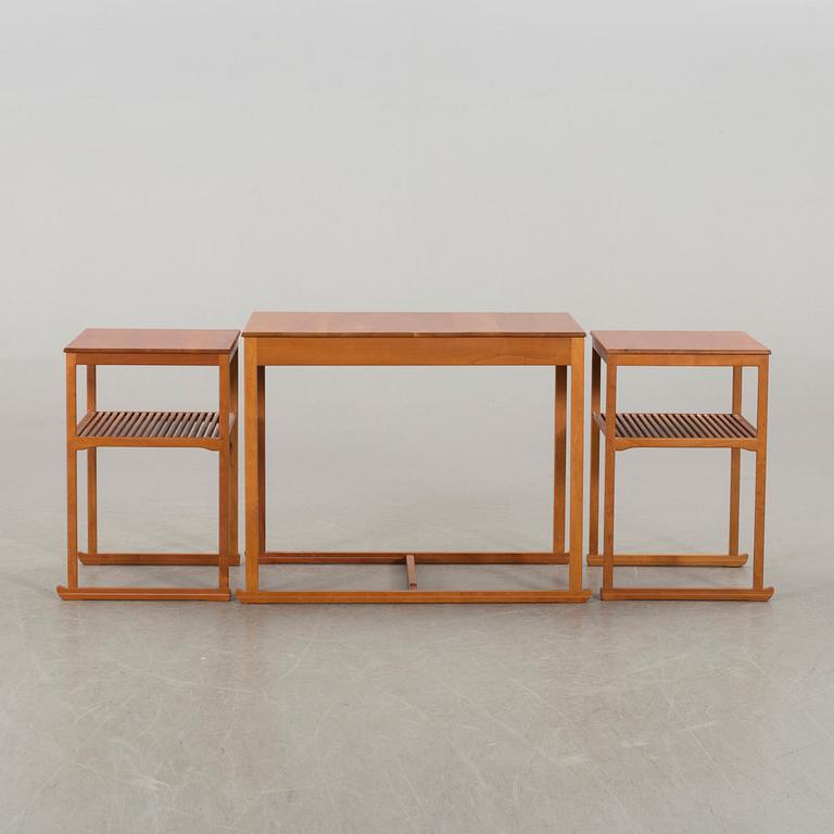 A NEST OF 3 TABLES "SLÄDEN" BY CARL MALMSTEN, Sweden.