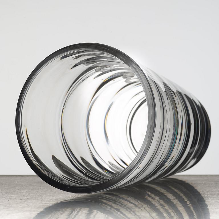 Vicke Lindstrand, an engraved "Pearl fisher" glass vase, Orrefors, Sweden 1956.