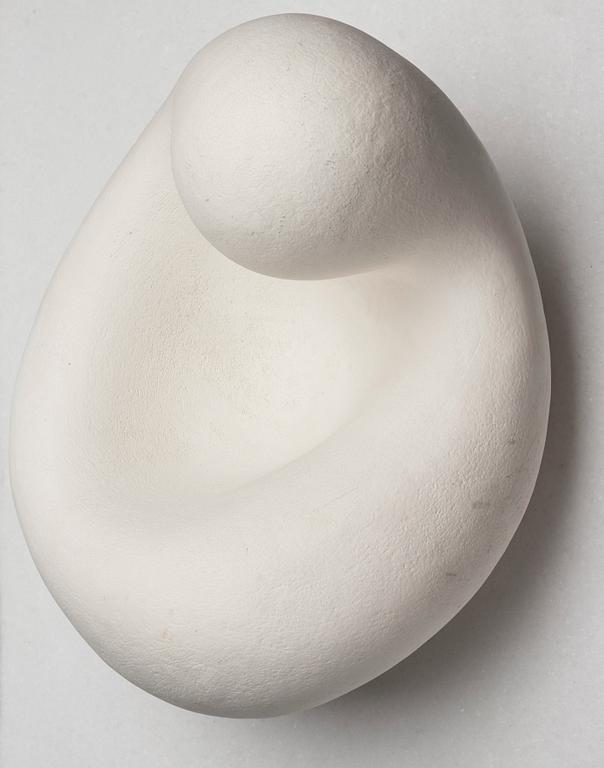 Eva Hild, a white stoneware sculpture, "Bumling" series, Sweden 1999.