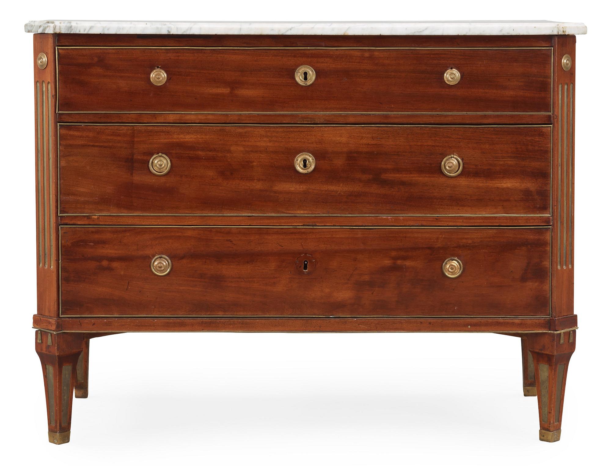 A late Gustavian late 18th century writing commode.