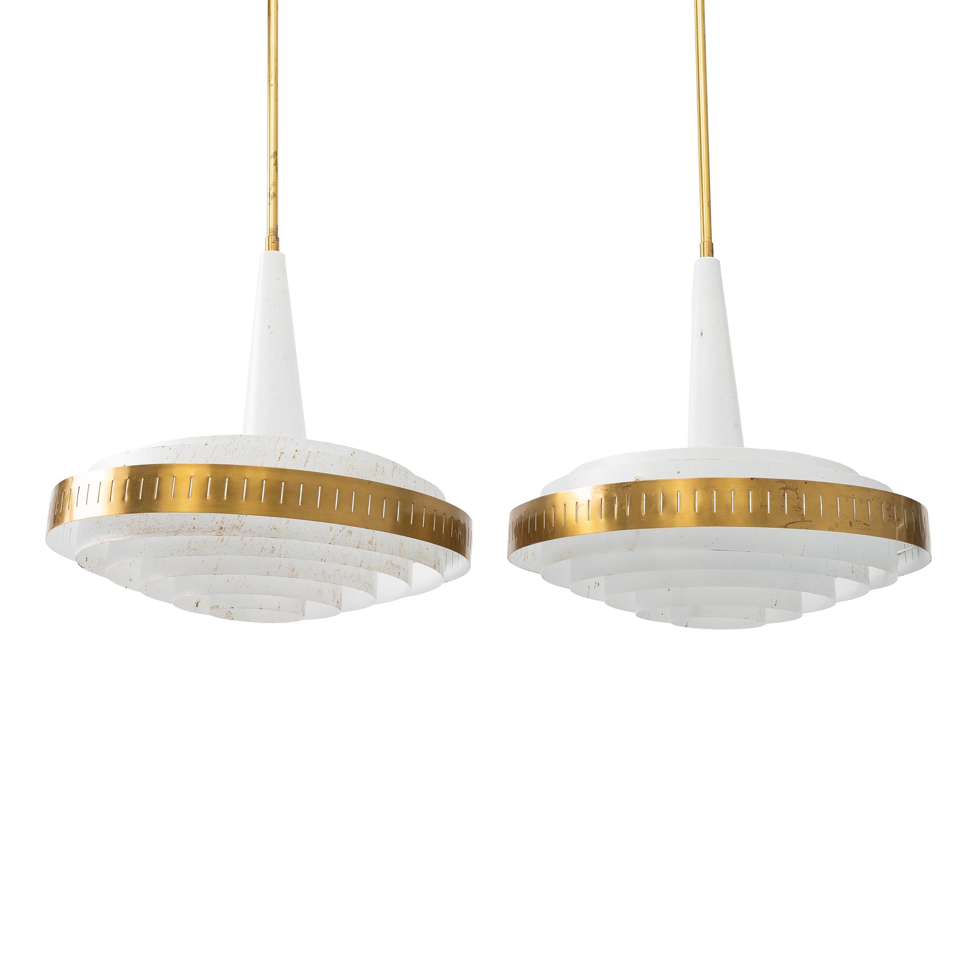 Ceiling lamps, 2 pcs, 1950s/60s.