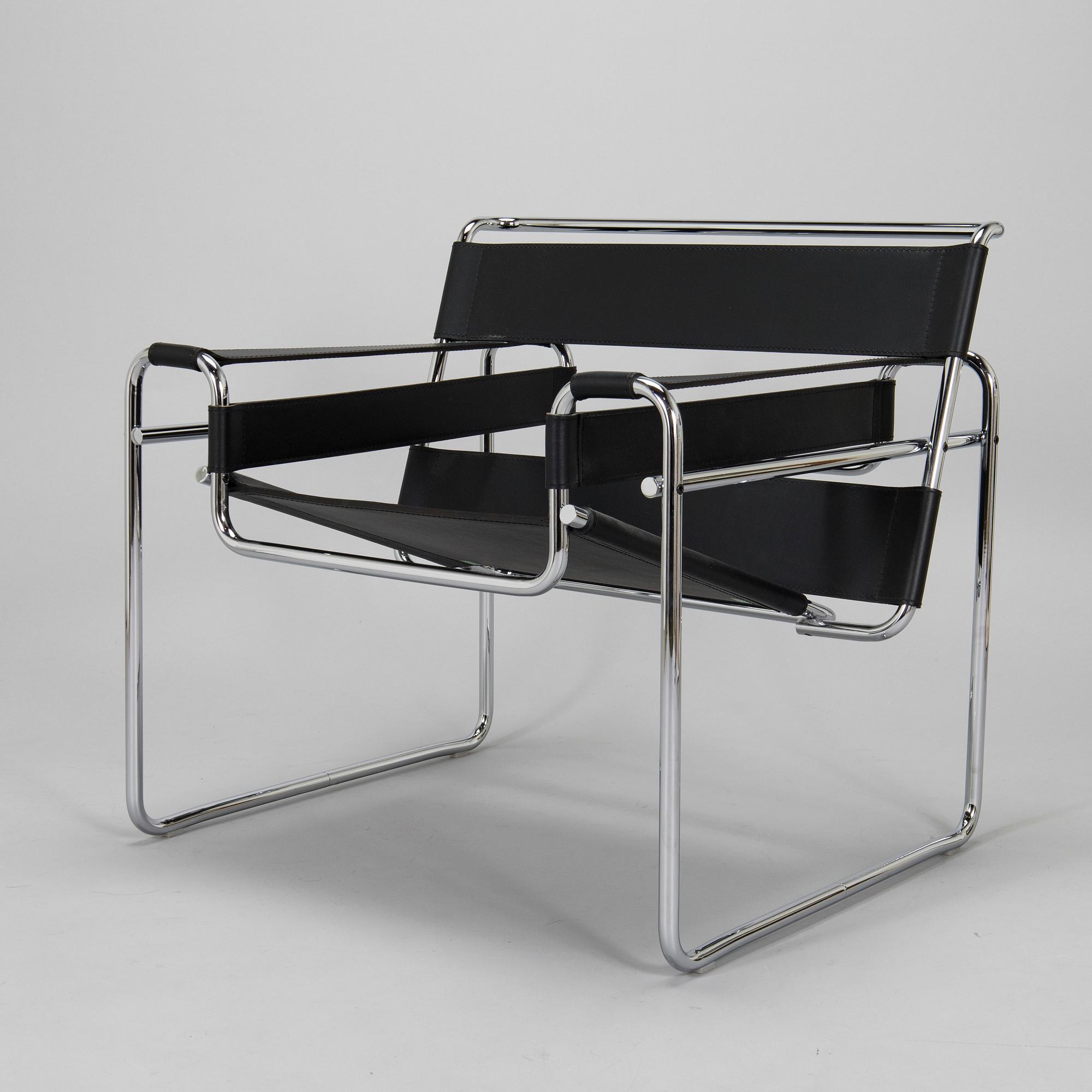 Marcel Breuer, fåtölj, "Wassily", Knoll, kring 2010.