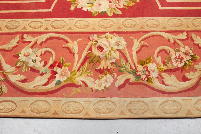 A carpet, tapestry weave, ca 625 x 431,5 cm, Aubusson the middle of the 19th century - around 1900, France.