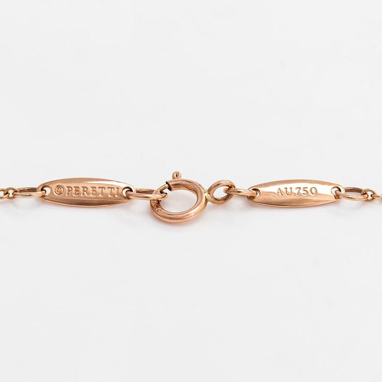 Tiffany & Co, Elsa Peretti, an 18K rose gold 'Diamonds by the Yard' bracelet with a diamond ca 0.05 ct.