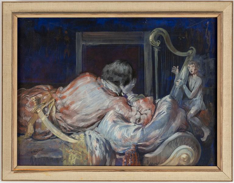 Robert Högfeldt, watercolour, signed R. Högfeldt.