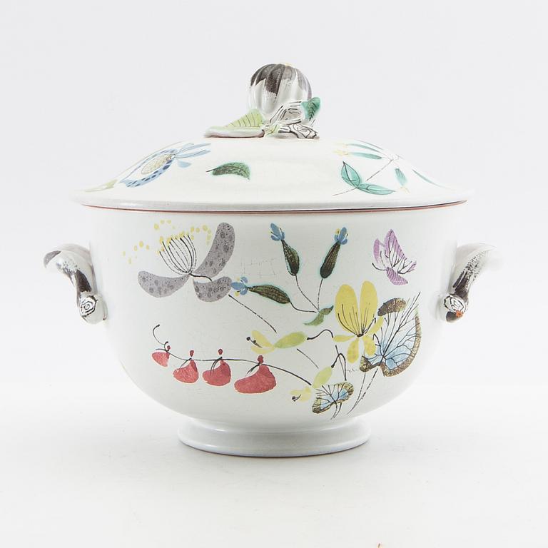 Stig Lindberg, covered bowl Gustavsberg porcelain mid-20th century.