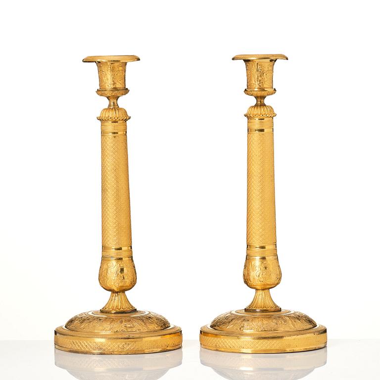 A pair of Russian Empire candlesticks.