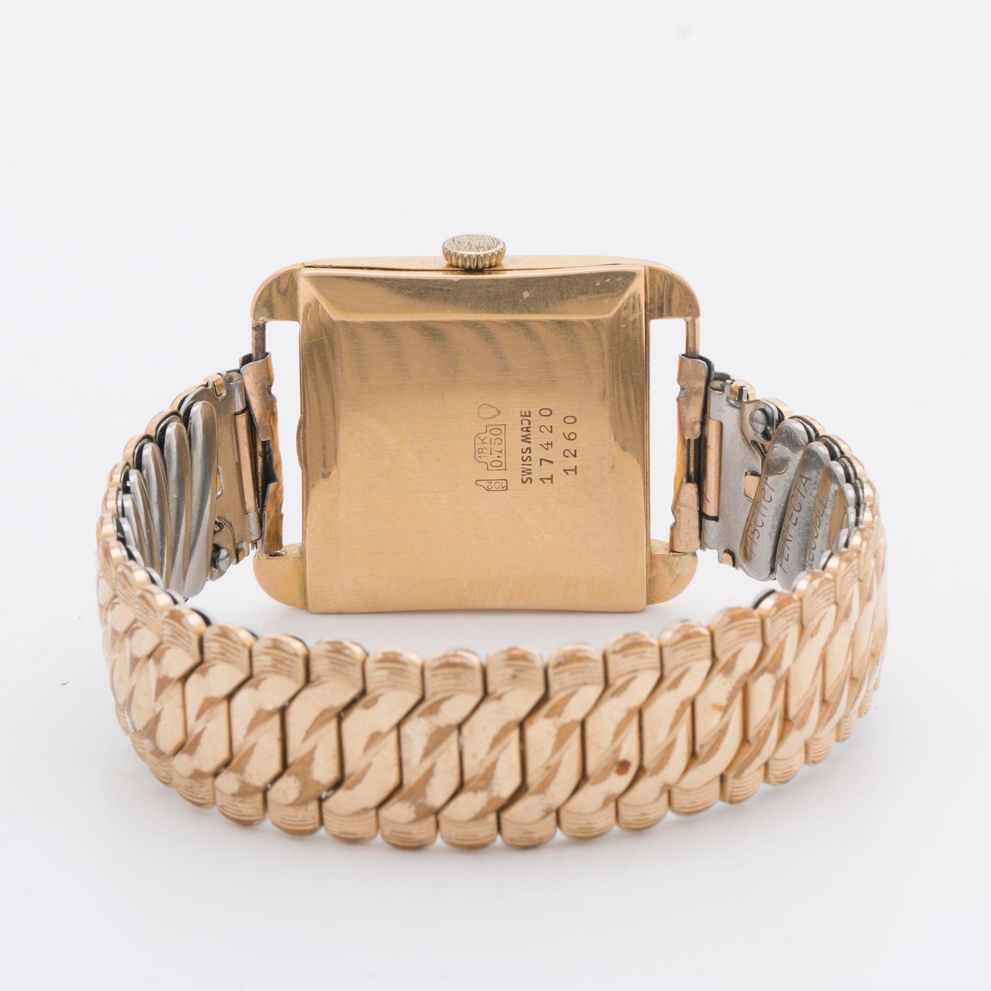 ARMBANDSUR, 18 k, Pallas 17 Rubis, Incablock, 1900-talets andra hälft.