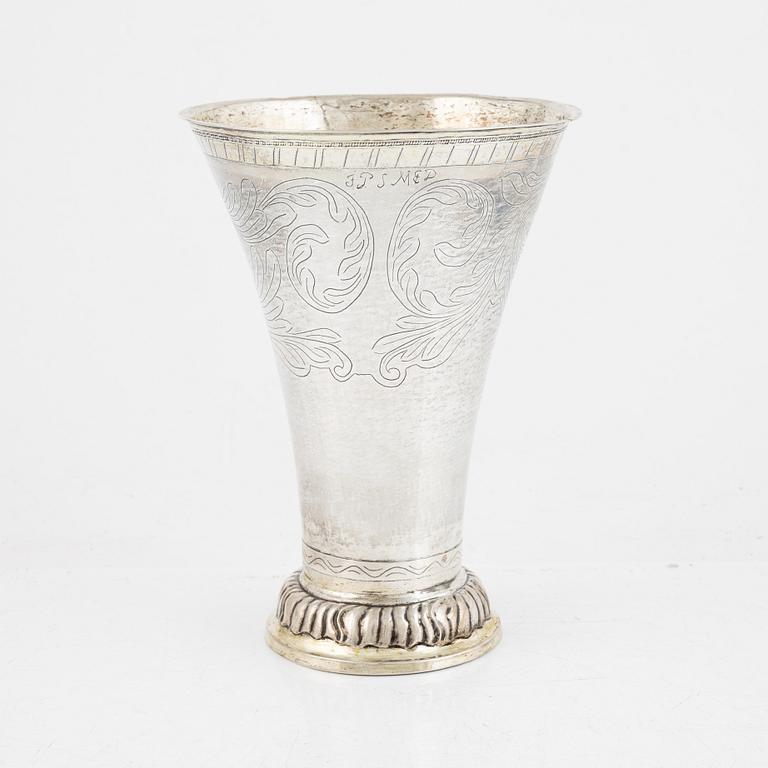 A Swedish silver beaker, mark of Jonas Nordqvist, Hudiksvall 1799.