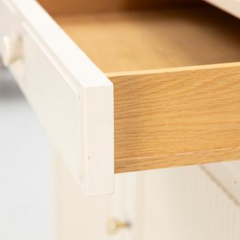 Carl Malmsten, a five piece dining group and a cabinet, modell 'Herrgården', Bodafors, Sweden, 1962.