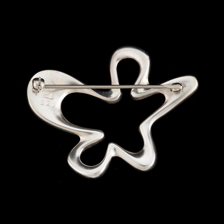 A sterling silver "Splash" brooch by Henning Koppel for Georg Jensen, Denmark, after 1945.