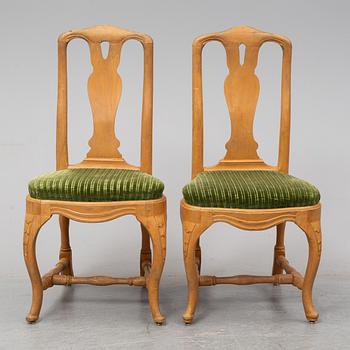 STOLAR, 2 st, snarlika,  rokoko, 1700-talets mitt.