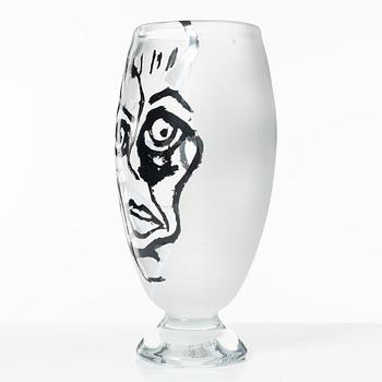 Marianne Lindberg De Geer, a glass vase, Kosta Boda, ed. 8/30.