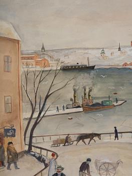 Eric Hallström, View of Skeppsholmen.