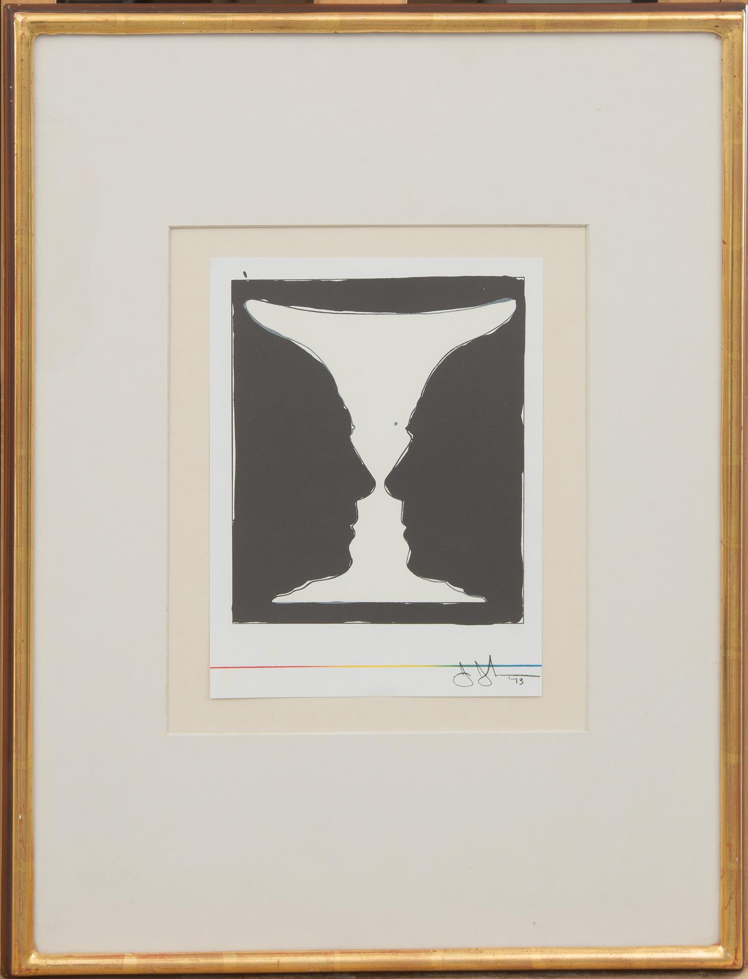 JASPER JOHNS, originallitografi, ur XX-ième siècle 1973, signerad i stenen.