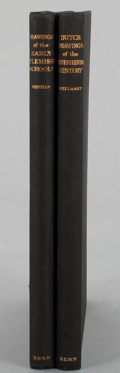 BÖCKER, 2 st, "Dutch drawings of the seventeenth century" och "Drawings of the early Flemish school".