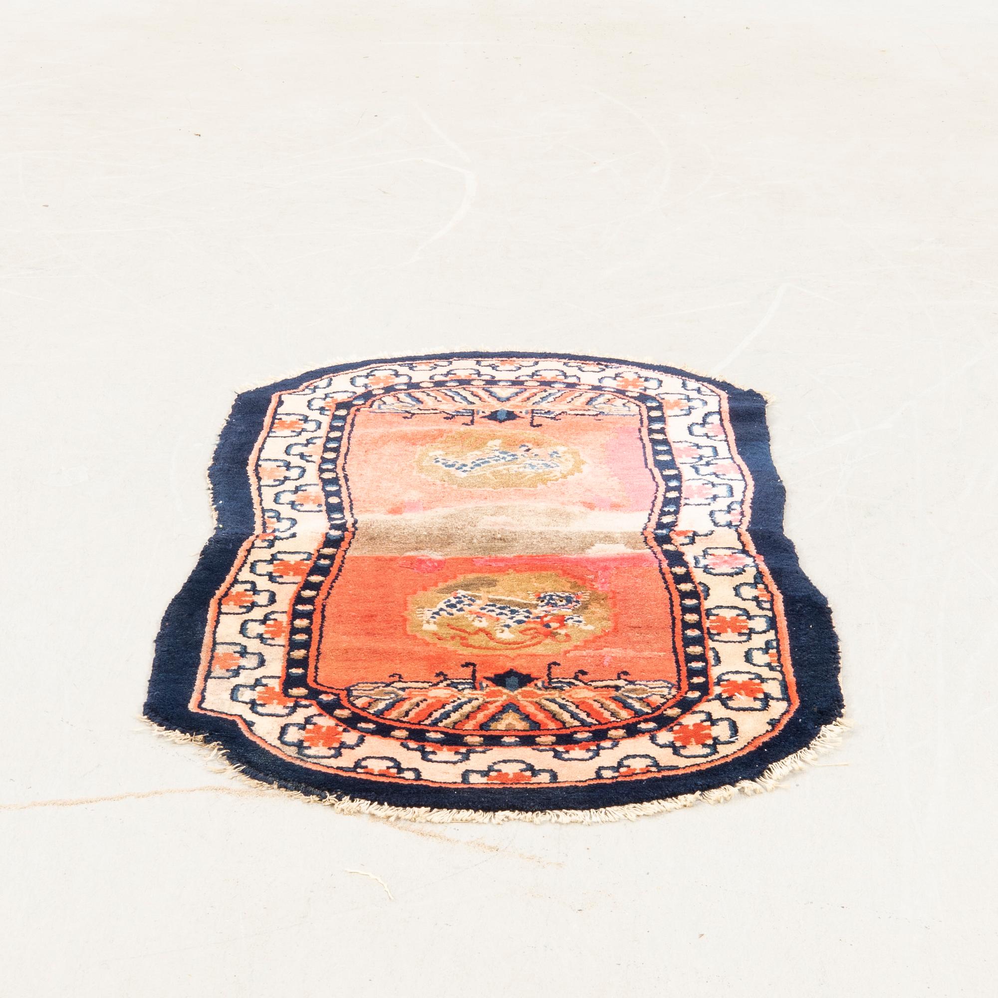 Saddle blanket Tibet semi-antique approx. 118x62 cm.