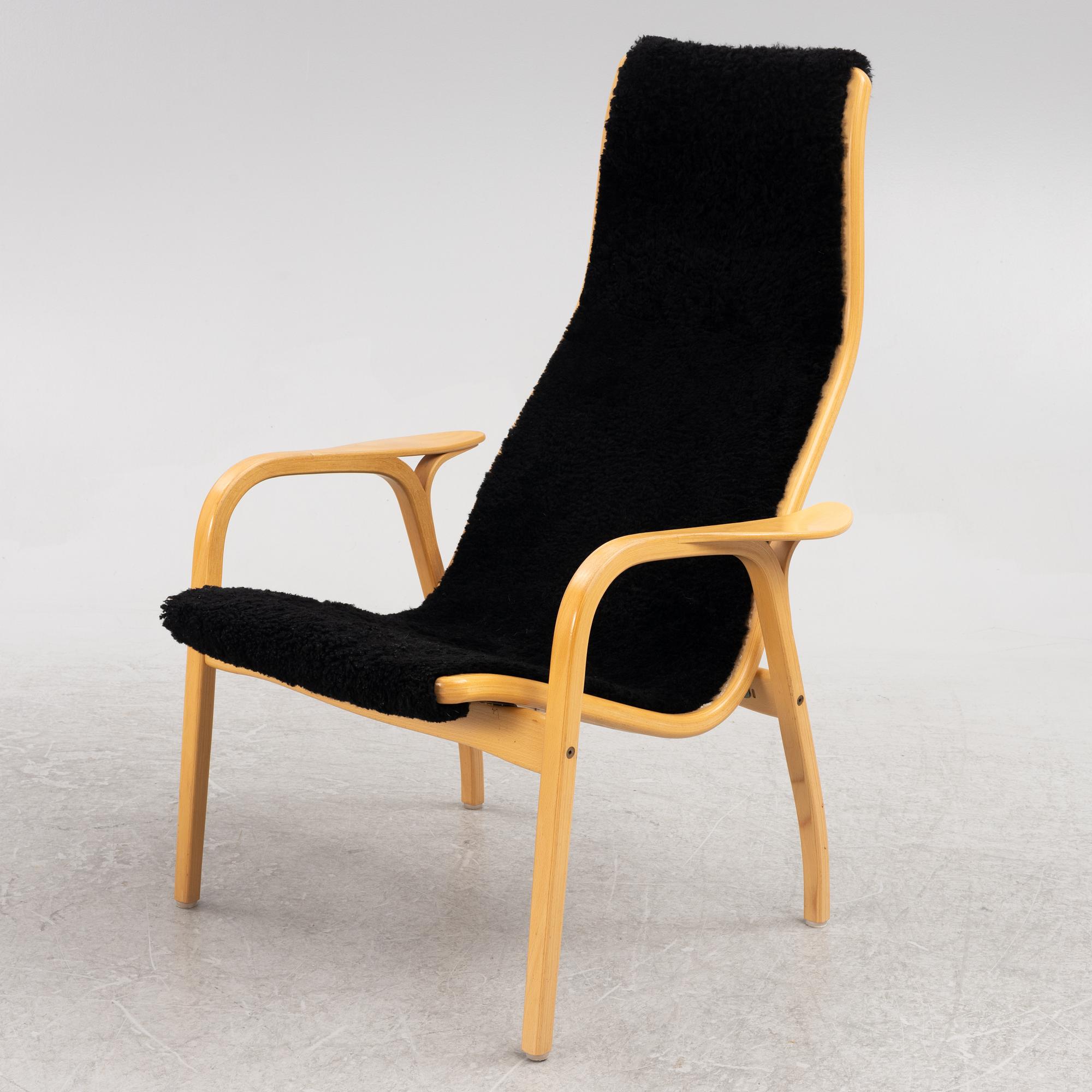 Yngve Ekström, an armchair and a footstool, "Lamino", Swedese, second half of the 20th century.