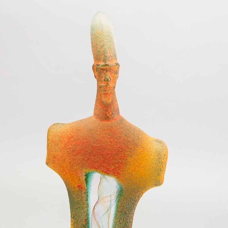Kjell Engman, skulptur signerad Kosta Boda glas.