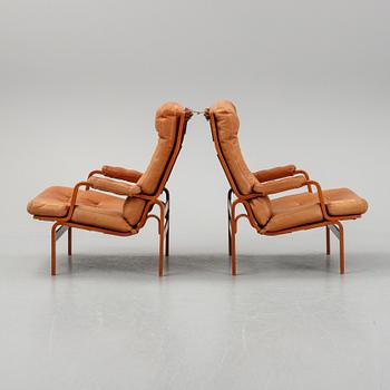 Bruno Mathsson, a pair of "Ingrid" easy chairs, for DUX.