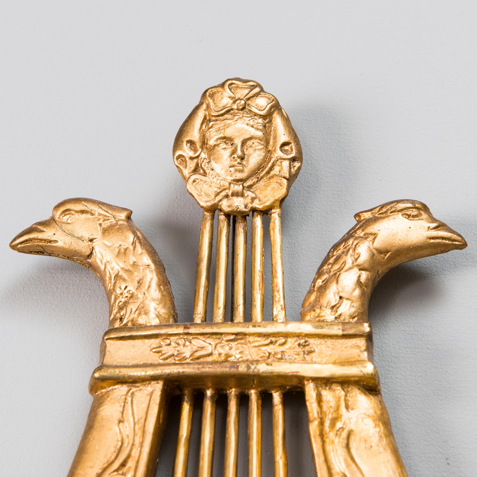 RYSKA VÄGGLAMPETTER, ett par, empire, 1800-1830 tal.