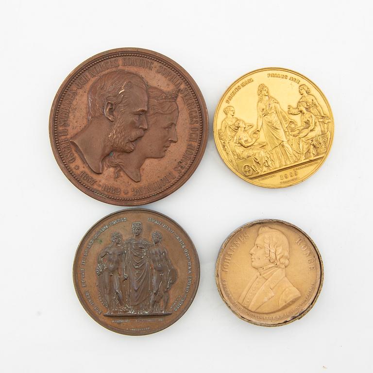 Commemorative medals 12 pcs late 19th century.