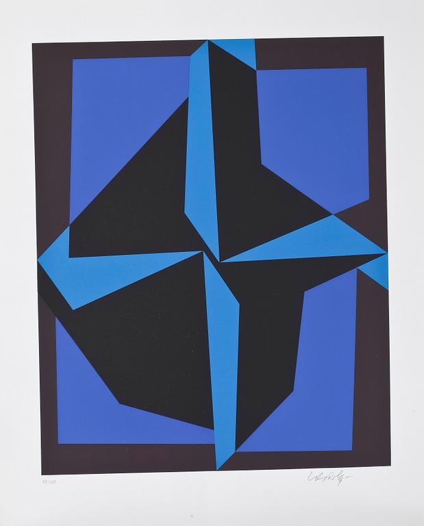 VICTOR VASARELY, Mapp med 10 st färgserigrafi,1989, samtliga signerade och numrerade 93/100.