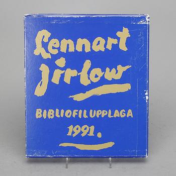 BOK, "Lennart Jirlow, Målaren-Motiven", bibliofilutgåva 71/300. Med signerad färglitografi.