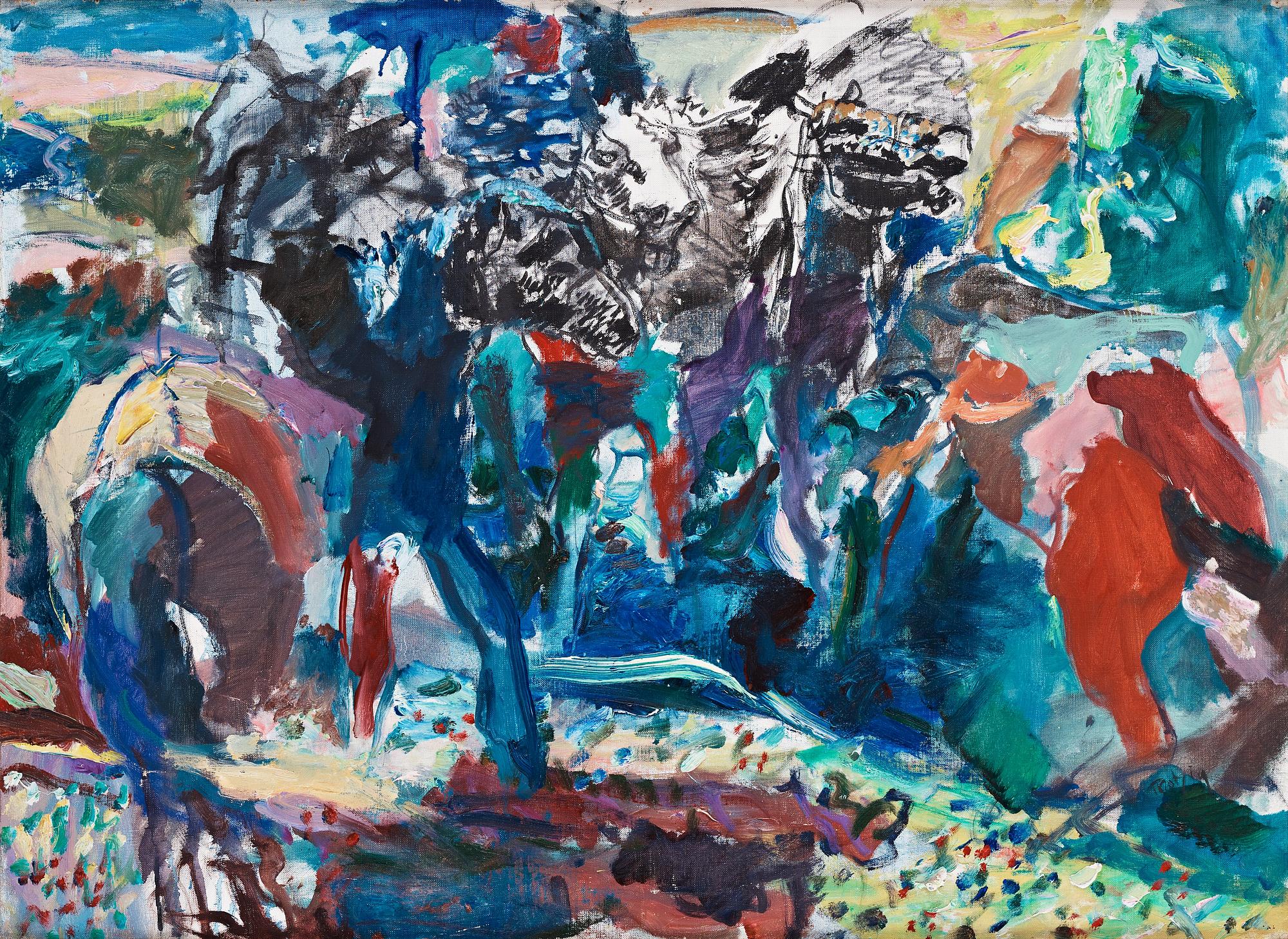 Ulf Trotzig, Horses in landscape.