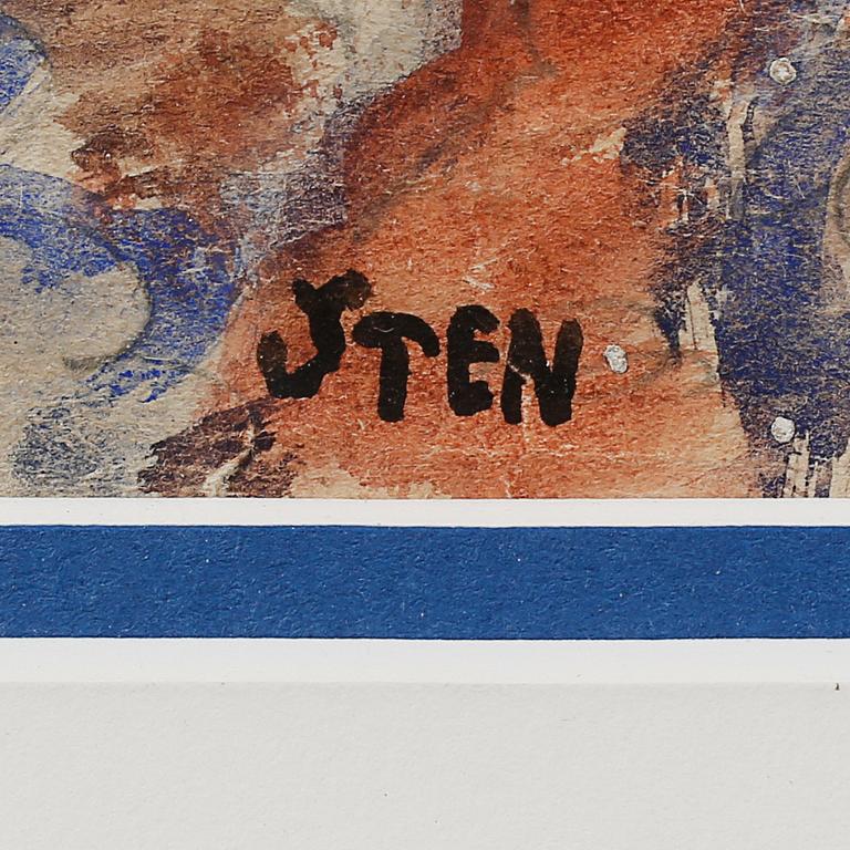 JOHN STEN, blandteknik på papper, signerad.