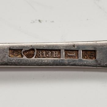 MATSKEDAR, 6 kpl silver, "Mussla" Uusi Kultaseppä Helsingfors 1922. Vikt 290 g.