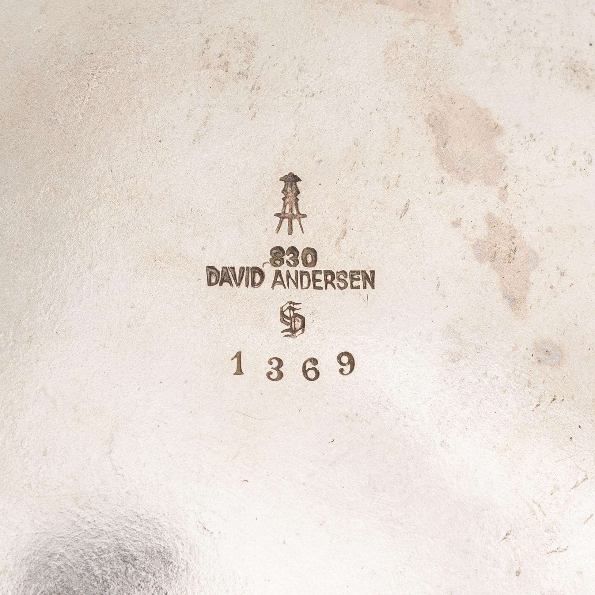 David Andersen, praktskål, silver, Norge, 1900-talets början.