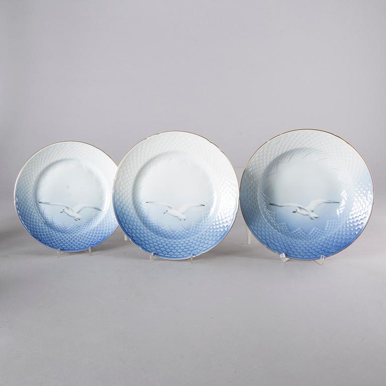 SERVIS 72 dlr Blå Måsen Bing & Gröndahl Danmark 1900-talets senare del porslin.