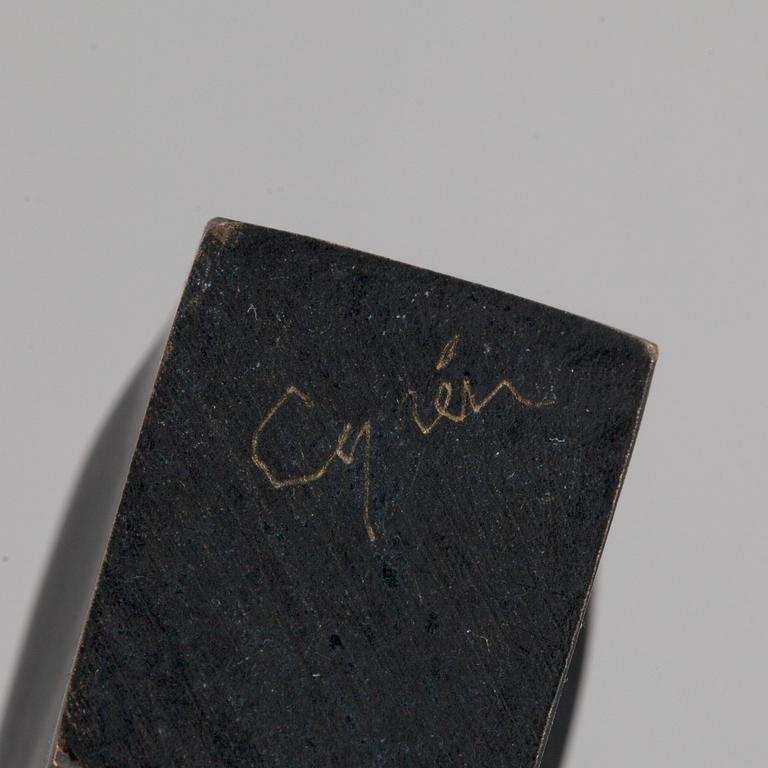 GUNNAR CYRÉN, skulptur, "Vattenbuffel", signerad.