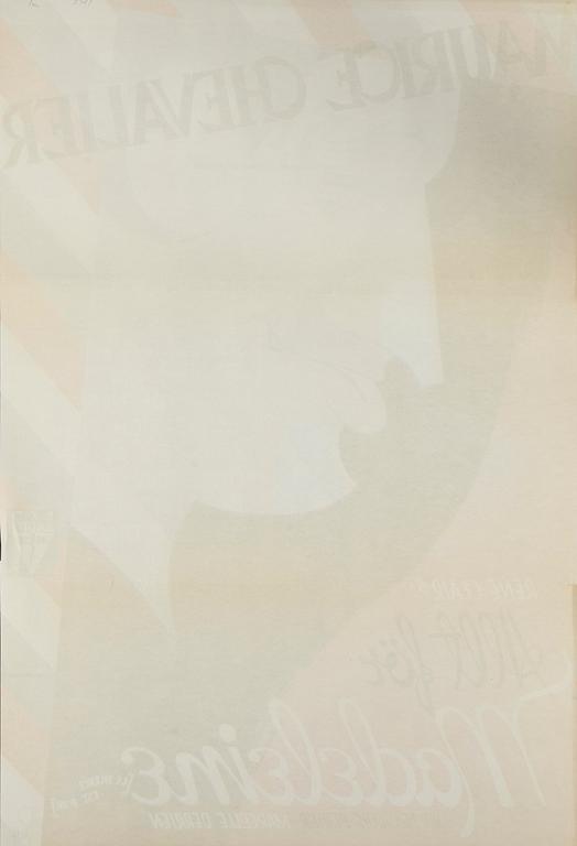 Gösta Åberg, a vintage movie poster, 'Allt för Madeleine (Le Silence est d'Or)', 1947.