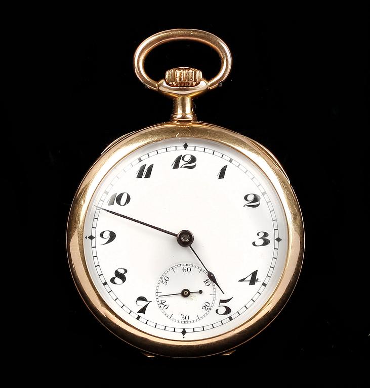 DAMFICKUR, 3 st, guld 14-18K, sent 1800-tal till tidigt 1900-tal.